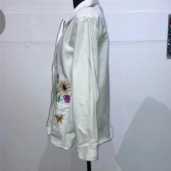 Bob Mackey White denim embroidered jacket - Picture 6 of 12